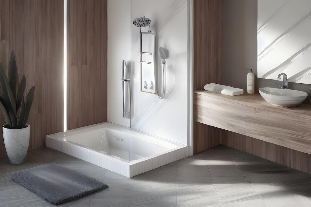 Bathroom render generated from sketch with Stable Diffusion AI model